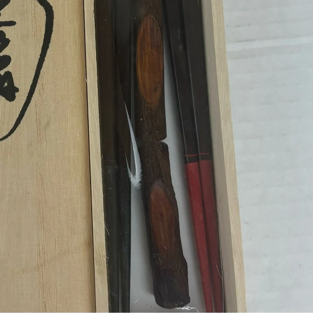 Asian chopsticks set in original wooden box